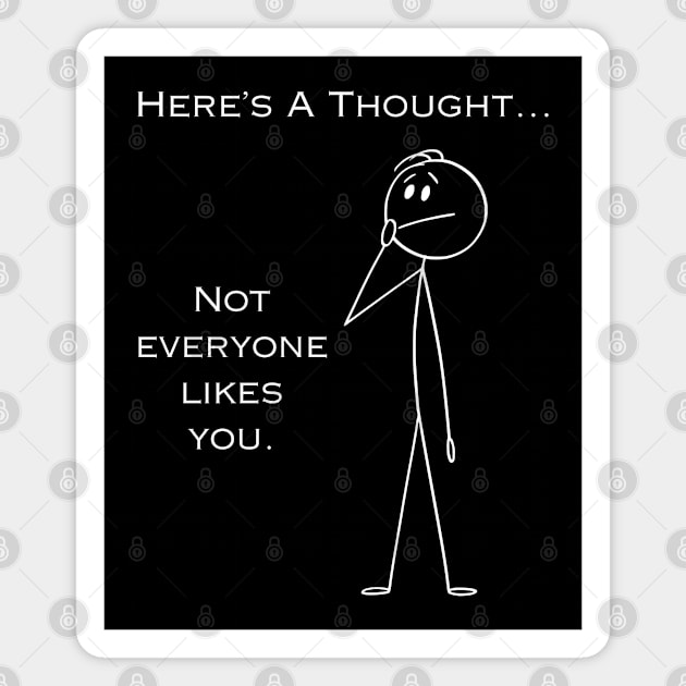 Stick Figure Design - Here's a Thought... Magnet by MCsab Creations